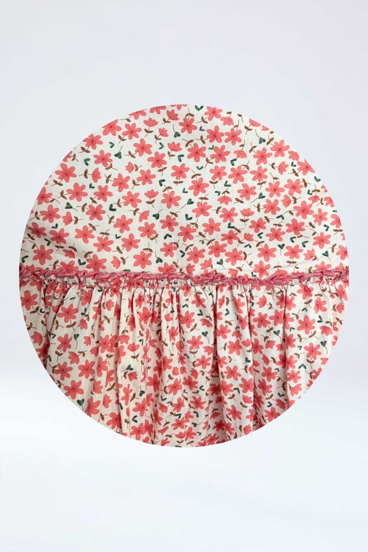 Detalle del vestido de algodón para niña