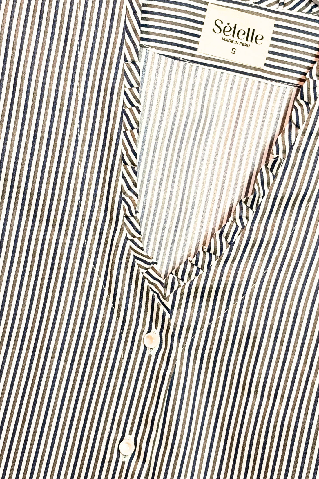 Blusa Martina listada en 100% algodón
