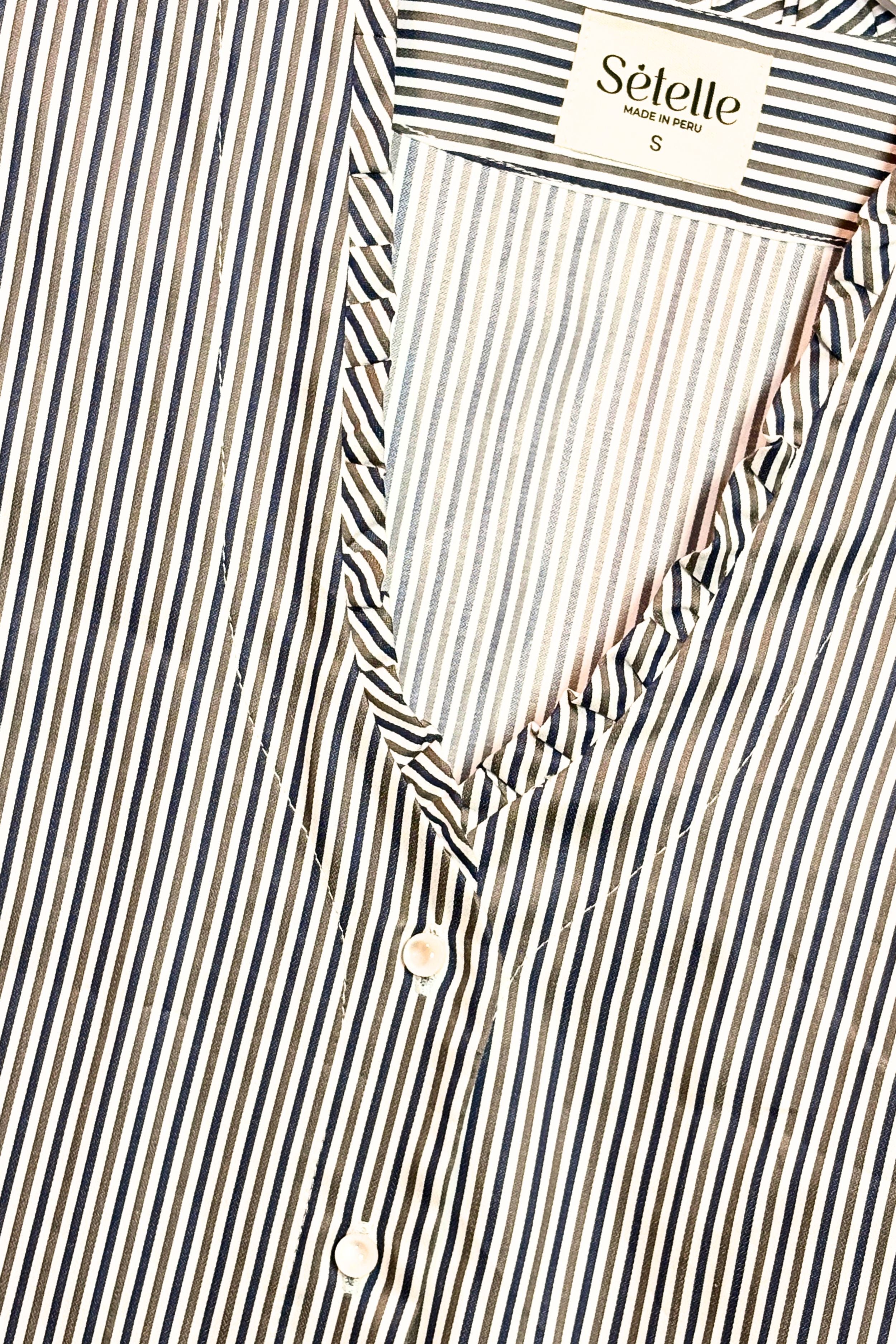 Blusa Martina listada en 100% algodón