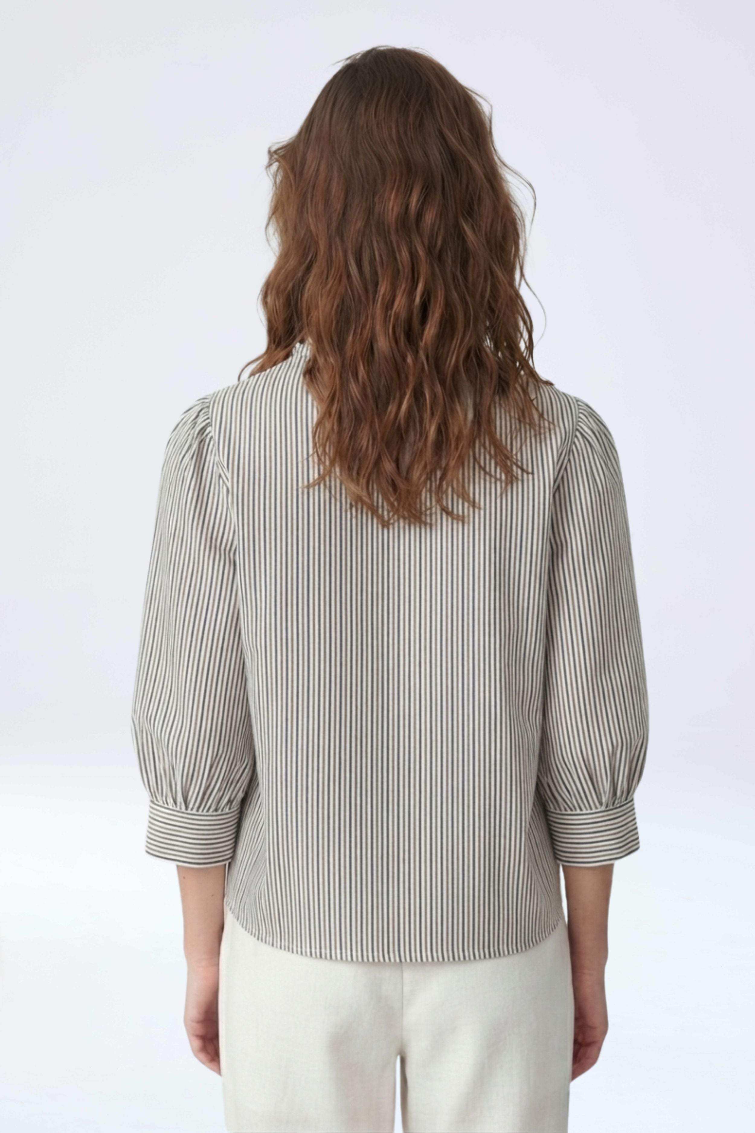 Blusa Martina listada en 100% algodón