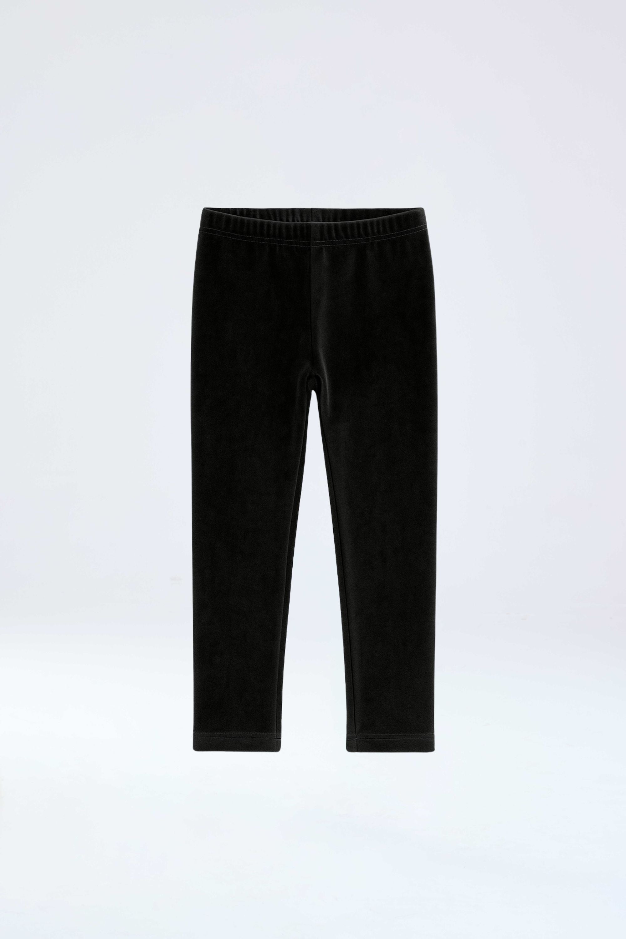 Legging en terciopelo negro para niña