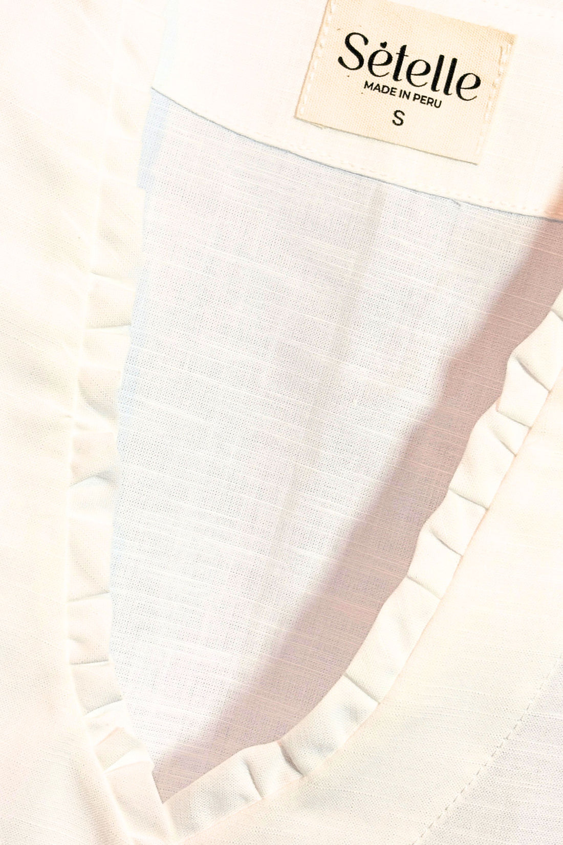 Blusa Martina en ivory en 100% algodón