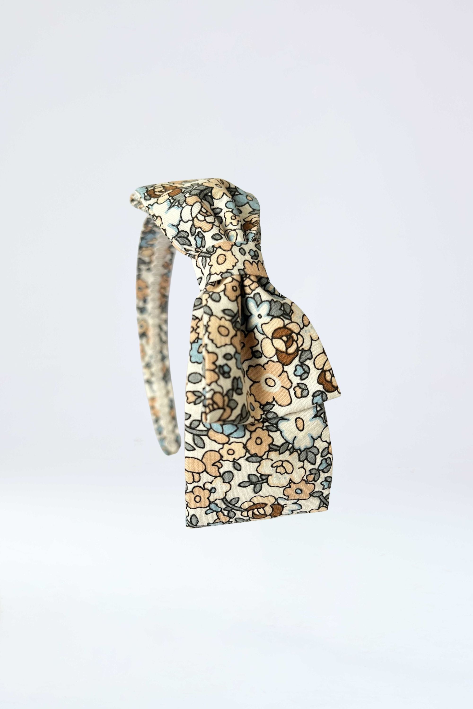 Vincha Liberty celeste y beige